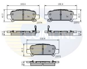 CBP3882 - Klocki hamulcowe COMLINE /tył/ (odp.GDB3223) SUBARU FORESTER 97-/IMPREZA 94-/LEGACY 98-