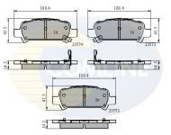 CBP3882 - Klocki hamulcowe COMLINE /tył/ (odp.GDB3223) SUBARU FORESTER 97-/IMPREZA 94-/LEGACY 98-