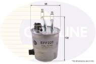 EFF225 - Filtr paliwa COMLINE (odp.PP857/6) NISSAN NAVARA 06-/PATHFINDER 06- /z zaworem/