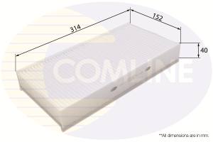 EKF109 - Filtr kabinowy COMLINE PSA C5 04 -/C6 06-08/407 04-08
