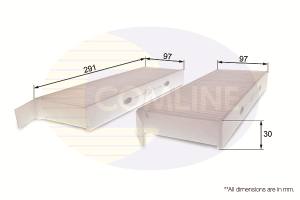 EKF170 - Filtr kabinowy COMLINE PSA BERLINGO 08-/C4 PICASSO 07-/C4 GRAND PICASSO