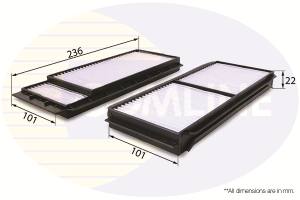 EKF267 - Filtr kabinowy COMLINE /kpl/ MAZDA 3 03-/5/PREMACY 05-