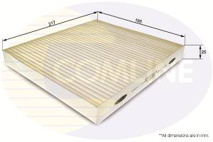 EKF318 - Filtr kabinowy COMLINE CHRYSLER/DODGE/FIAT/JEEP SEBRING 01-/AVENGER 07-