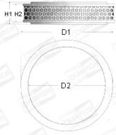 V402/606 - Filtr powietrza CHAMPION PSA BX 1.1,1.4 -88