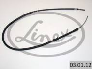 03.01.12 - Linka hamulca ręcznego LINEX /bębny/ /VAG A80/A90 91-95 (1578mm)