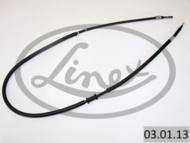 03.01.13 - Linka hamulca ręcznego LINEX /tarcze/ /VAG A80/A90 91-95 (1722mm)