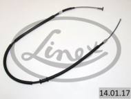 14.01.17 - Linka hamulca ręcznego LINEX FIAT BRAVO/BRAVA 96- L (1450mm) +ABS