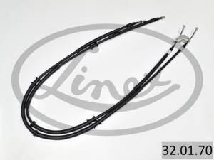 32.01.70 - Linka hamulca ręcznego LINEX /tarcze/ OPEL ASTRA G (1592mm) /sys.TRW/