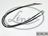 32.01.74 - Linka hamulca ręcznego LINEX /tarcze/ OPEL ZAFIRA 00-05 (1677/1495mm)