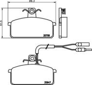 8DB 355 005-981 - Klocki hamulcowe HELLA PAGID 