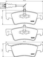 8DB 355 013-841 - Klocki hamulcowe HELLA PAGID 