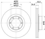 8DD 355 100-331 - Tarcza hamulcowa HELLA PAGID 