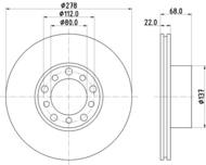 8DD 355 100-401 - Tarcza hamulcowa HELLA PAGID 