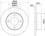 8DD 355 100-601 - Tarcza hamulcowa HELLA PAGID 