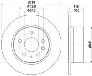 8DD 355 100-991 - Tarcza hamulcowa HELLA PAGID 