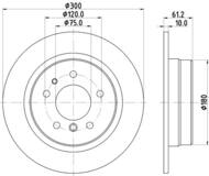 8DD 355 101-731 - Tarcza hamulcowa HELLA PAGID 