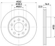 8DD 355 102-241 - Tarcza hamulcowa HELLA PAGID 