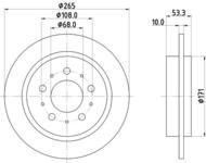 8DD 355 102-261 - Tarcza hamulcowa HELLA PAGID 