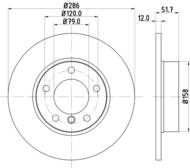 8DD 355 102-561 - Tarcza hamulcowa HELLA PAGID 