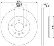 8DD 355 102-891 - Tarcza hamulcowa HELLA PAGID 