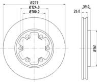 8DD 355 102-921 - Tarcza hamulcowa HELLA PAGID 