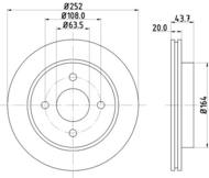 8DD 355 103-391 - Tarcza hamulcowa HELLA PAGID 