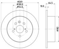 8DD 355 104-061 - Tarcza hamulcowa HELLA PAGID 