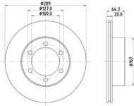 8DD 355 104-761 - Tarcza hamulcowa HELLA PAGID 