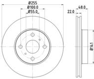 8DD 355 104-871 - Tarcza hamulcowa HELLA PAGID 