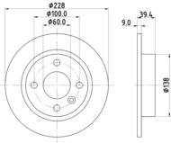 8DD 355 105-441 - Tarcza hamulcowa HELLA PAGID 