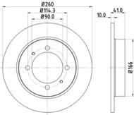 8DD 355 105-471 - Tarcza hamulcowa HELLA PAGID 