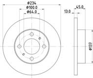 8DD 355 105-761 - Tarcza hamulcowa HELLA PAGID 