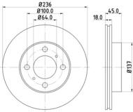 8DD 355 105-771 - Tarcza hamulcowa HELLA PAGID 