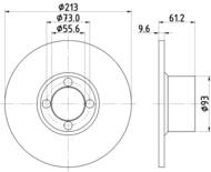 8DD 355 106-161 - Tarcza hamulcowa HELLA PAGID 