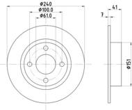 8DD 355 106-461 - Tarcza hamulcowa HELLA PAGID 