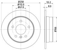 8DD 355 106-951 - Tarcza hamulcowa HELLA PAGID 