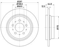 8DD 355 107-091 - Tarcza hamulcowa HELLA PAGID 