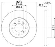 8DD 355 107-391 - Tarcza hamulcowa HELLA PAGID 