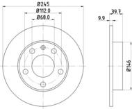 8DD 355 107-541 - Tarcza hamulcowa HELLA PAGID 