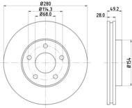 8DD 355 108-011 - Tarcza hamulcowa HELLA PAGID 