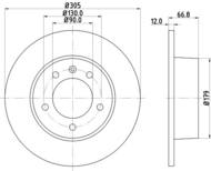 8DD 355 108-291 - Tarcza hamulcowa HELLA PAGID 