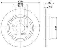 8DD 355 108-841 - Tarcza hamulcowa HELLA PAGID 