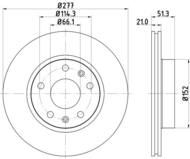 8DD 355 108-901 - Tarcza hamulcowa HELLA PAGID 