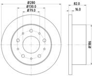 8DD 355 108-981 - Tarcza hamulcowa HELLA PAGID 