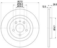 8DD 355 109-151 - Tarcza hamulcowa HELLA PAGID 