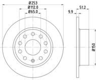 8DD 355 109-601 - Tarcza hamulcowa HELLA PAGID 