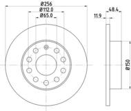 8DD 355 109-641 - Tarcza hamulcowa HELLA PAGID 