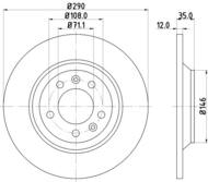 8DD 355 110-801 - Tarcza hamulcowa HELLA PAGID 