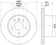 8DD 355 110-811 - Tarcza hamulcowa HELLA PAGID 