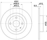 8DD 355 110-861 - Tarcza hamulcowa HELLA PAGID 